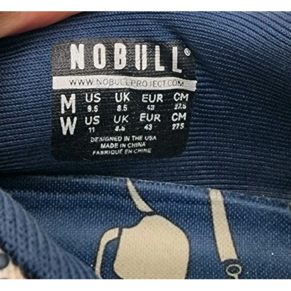 NoBull Unisex SuperFabric Trainer Blue Camo Low Shoes Men's 9.5 Women's 11